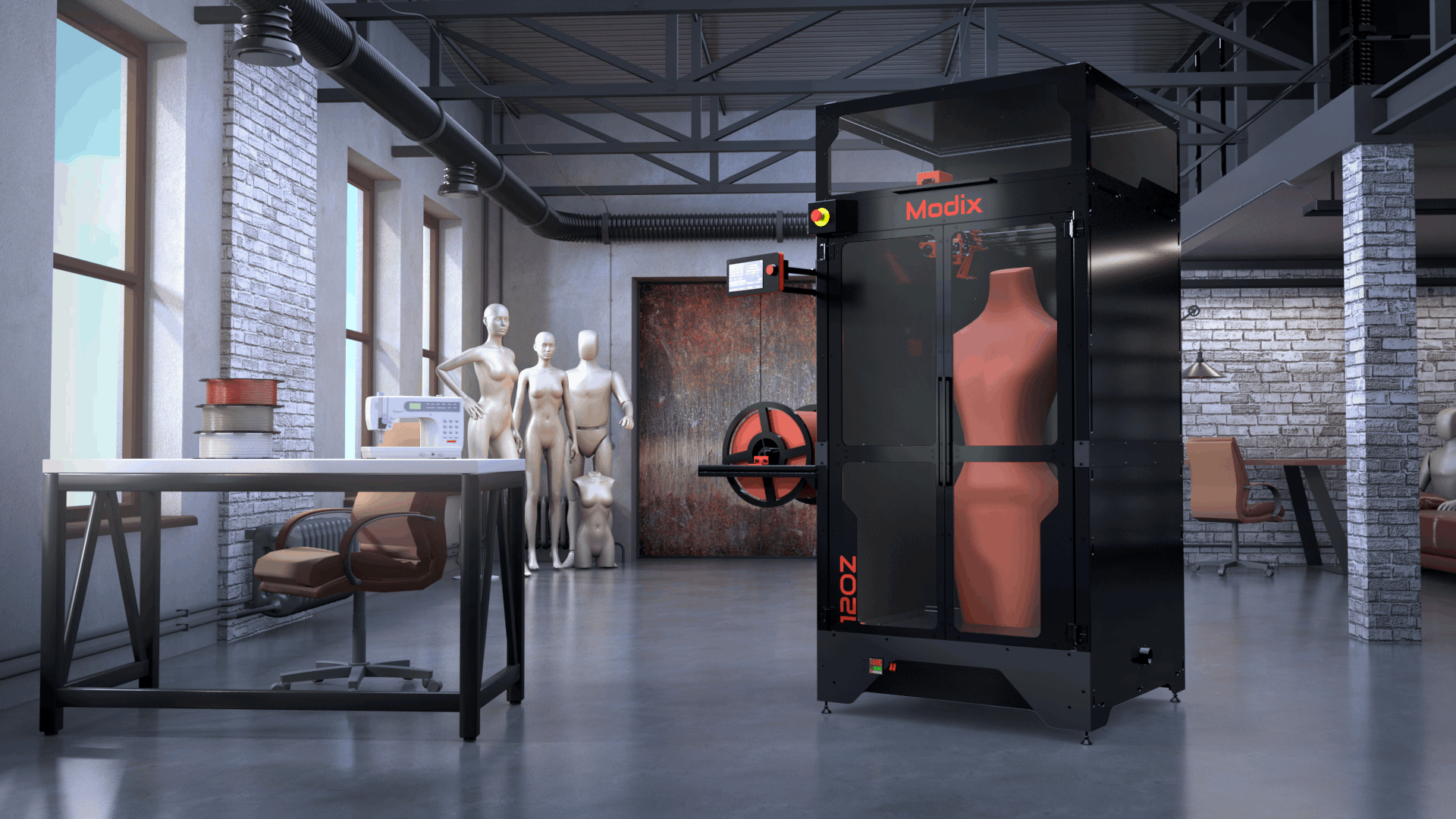 Modix BIG-120Z V4 printer frame and alumnium T-slot structure