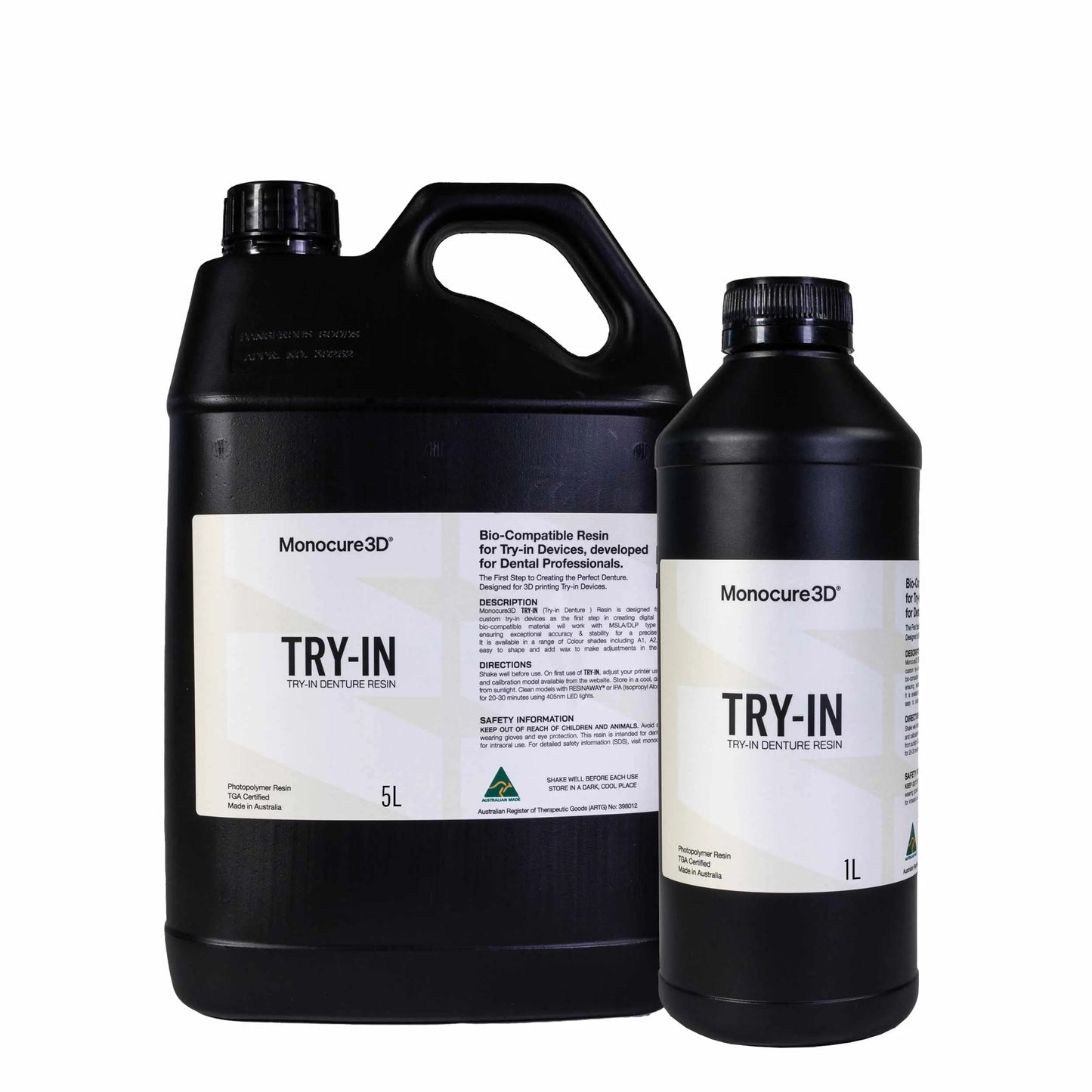 Monocure3D TRY-IN Biocompatible Dental Resin Monocure3D