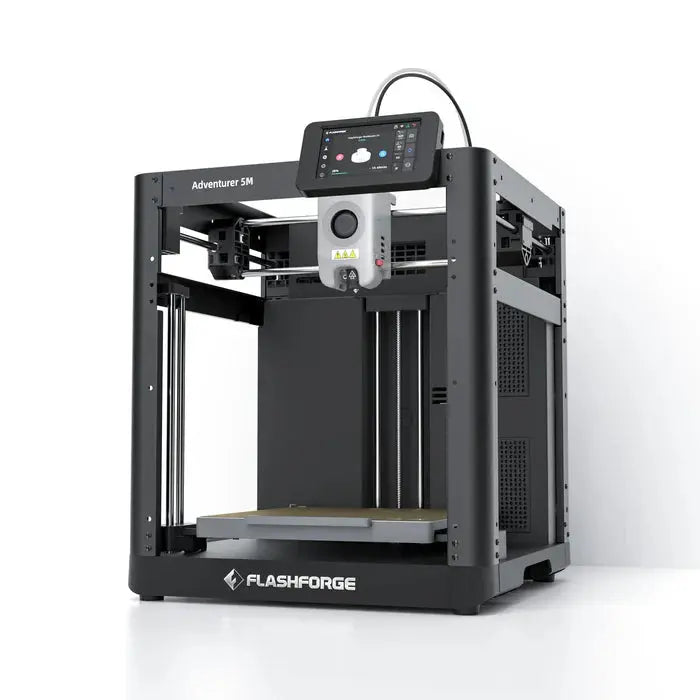 FlashForge Adventurer 5M open-frame CoreXY 3D Printer for high-speed PLA and PETG filament
