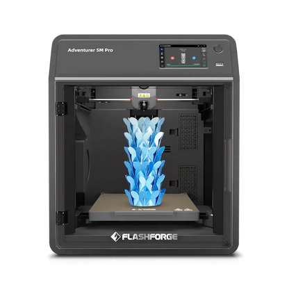 Adventurer 5M Pro print in progress inside the enclosed chamber