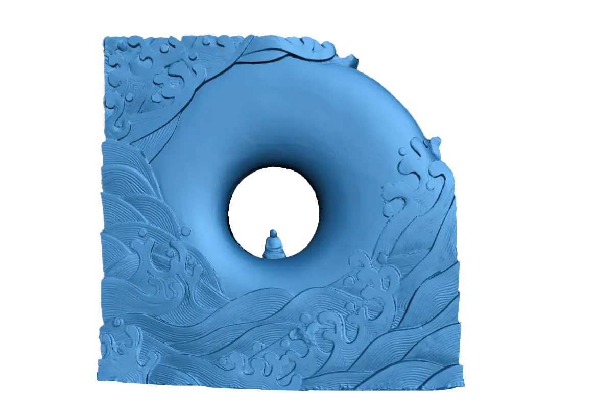 High-Accuracy 3D scan data result from Einstar 2 Scanner of intricate wave sculpture