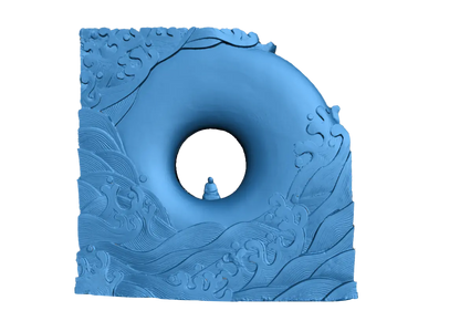 High-Accuracy 3D scan data result from Einstar 2 Scanner of intricate wave sculpture